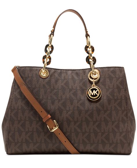 michael kors medium cynthia satchel brown|Michael michael kors cynthia medium satchel .